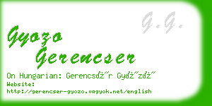 gyozo gerencser business card
